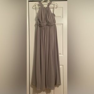 Azazie Chrissy Bridesmaid Dress - Silver - Size 16
